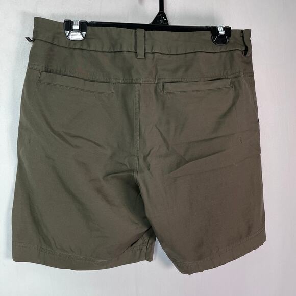 Lululemon Mens Commission Shorts Olive Gray Sz 32 EUC 7" Retail $88 - Picture 2 of 6